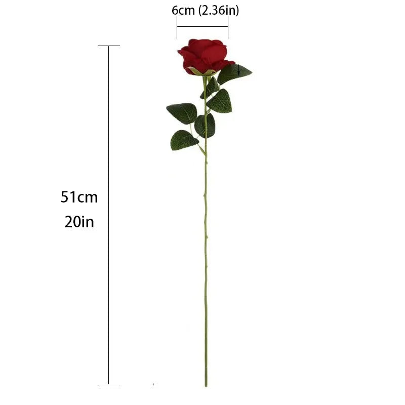 1/5/10/20 pieces artificial roses, flower branch, artificial red roses, realistic fake roses for wedding home decoration