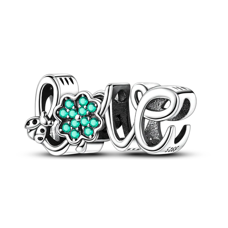 Colgante de plata de ley 925 con diseño de flor, árbol y manzana, cuentas finas DIY, compatible con pulseras de abalorios originales, joyería para mujer Diy - CR mark