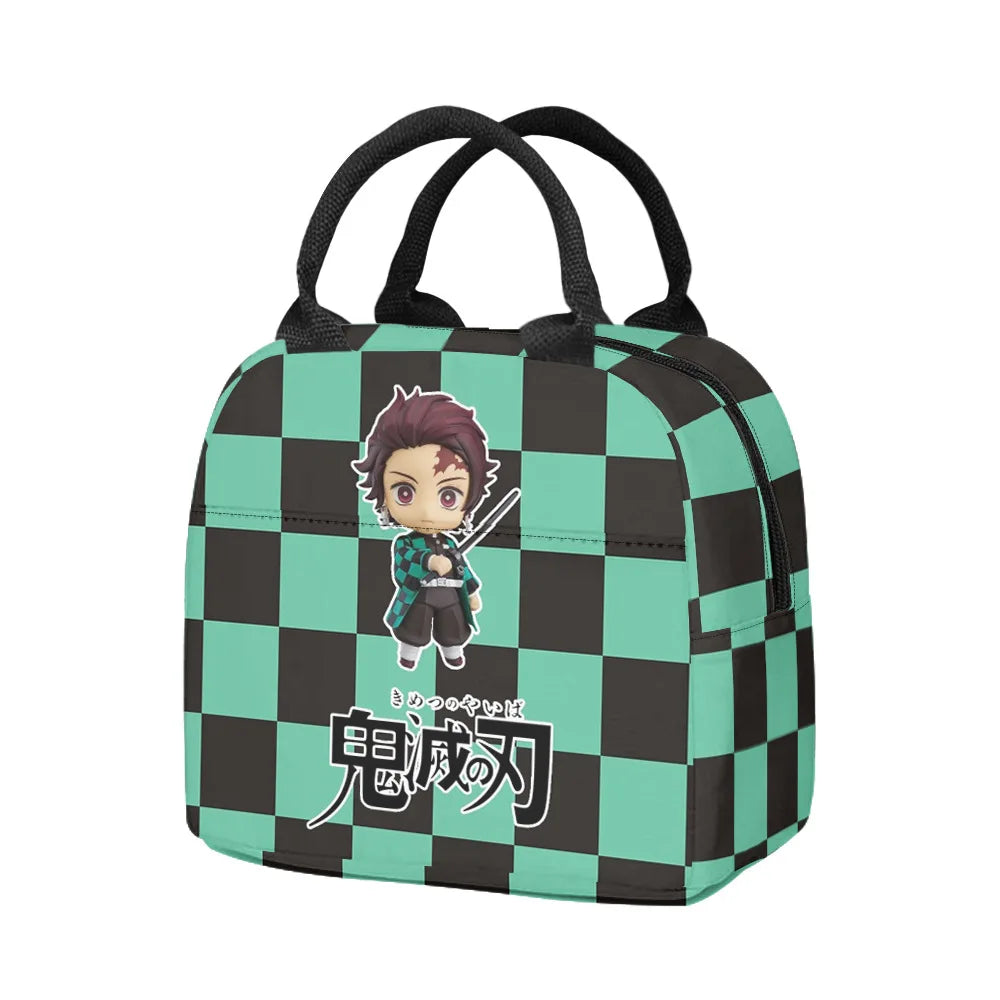 Conjunto de mochila Demon Slayer de Anime, bolsa de almuerzo, estuche para lápices, suministros escolares de gran capacidad, estudiantes de primaria, Tanjirou Nezuko - CR mark