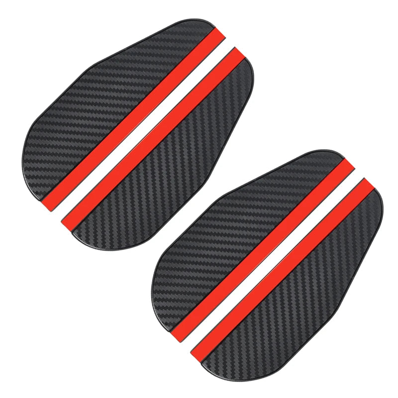 Visera de fibra de carbono para espejo retrovisor de coche, protector Universal para lluvia, 2/4 piezas