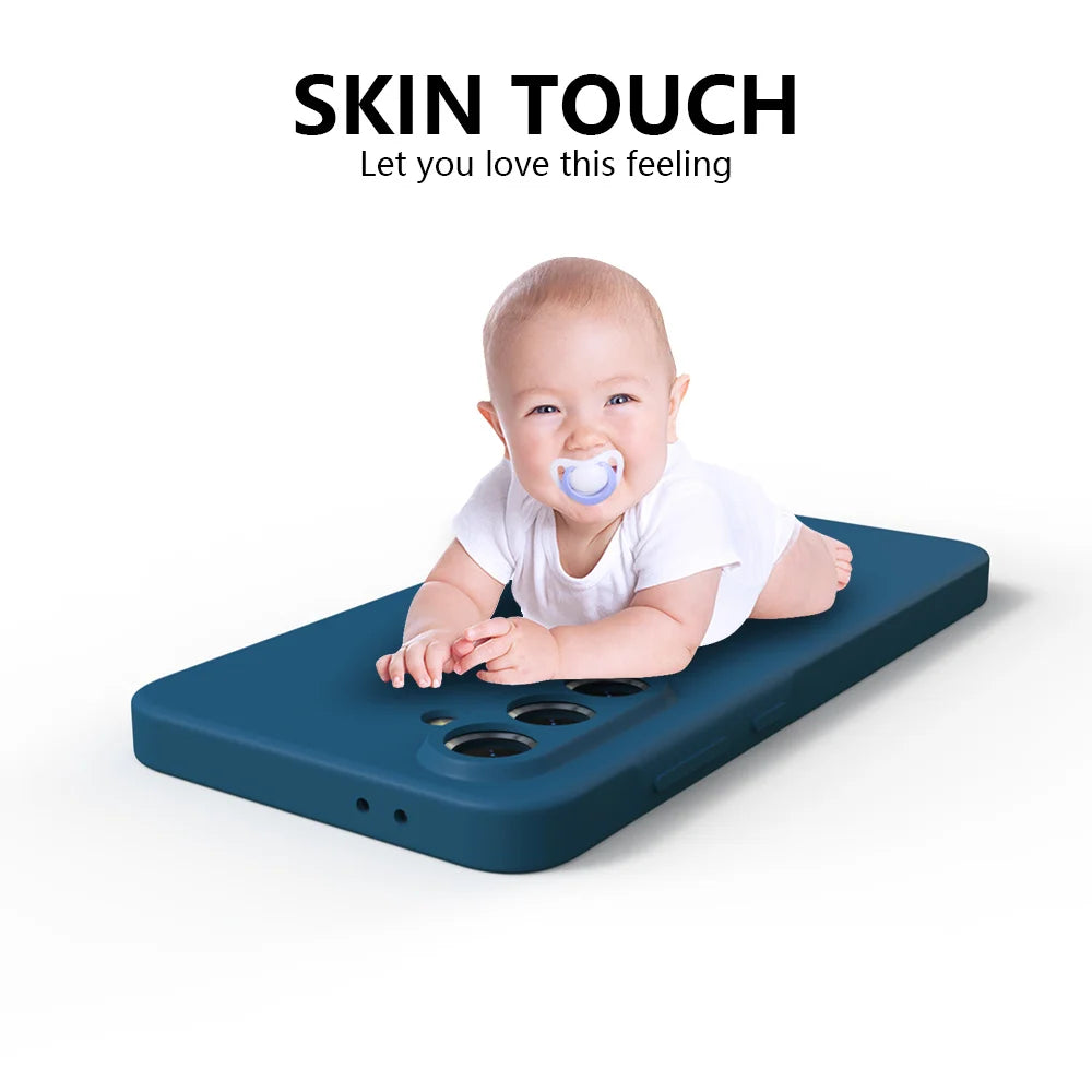 For Samsung Galaxy A56 A36 A16 A55 A35 A15 A54 A34 S25 S24 S23 Soft Liquid Silicone Case Ultra Thin Shockproof Back Cover for Phone