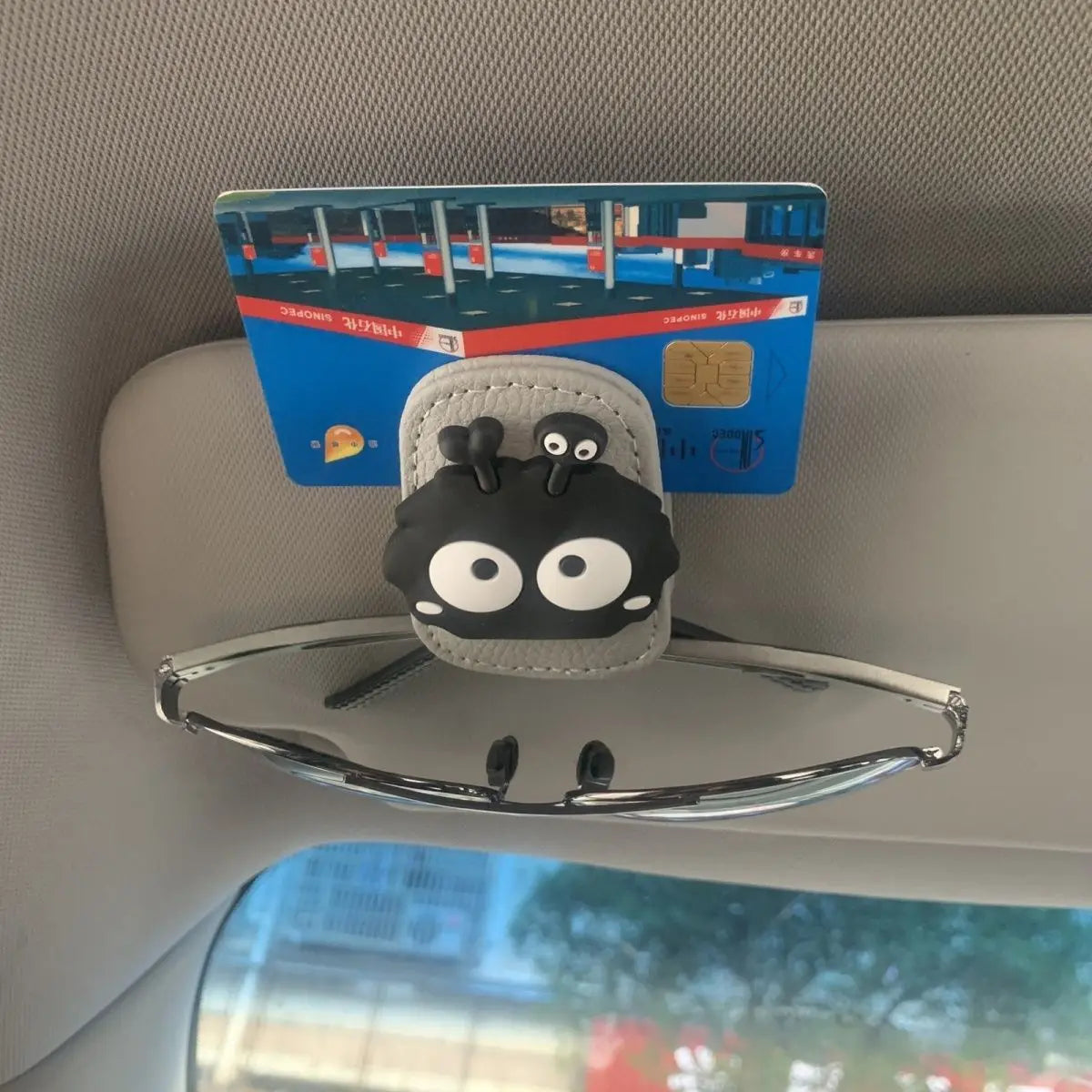 Clip para gafas de coche, estante de almacenamiento para visera de coche, soporte magnético creativo multifuncional para gafas de sol de coche, estuche para gafas