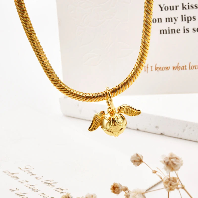 DIY Harry Potter Magic Academy cuelga el abalorio apto para pulsera de plata Original europea accesorios de joyería regalo de mujer - CR mark