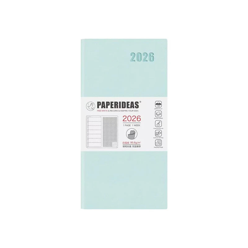 Kinbor 2026 Pocket Weekly Planner Notebook Limited Edition Weekly Diary Notebook Monthly Yearly Planning Book Travel Record
