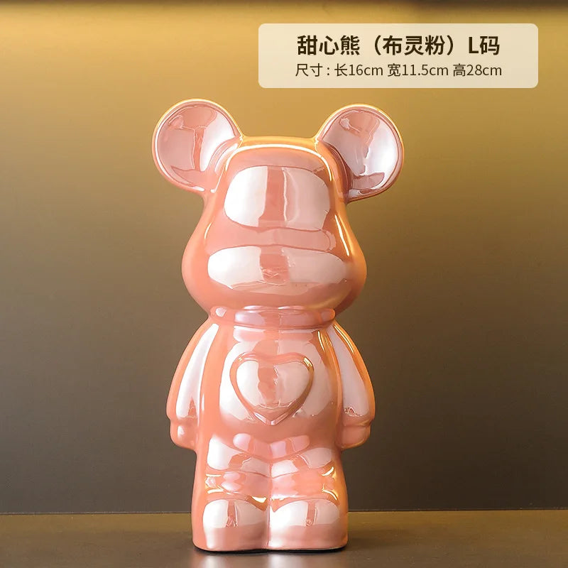 Violent bear for living room, TV stand, high-end luxury light, ceramic wine cabinet decoration, home decor, new house
