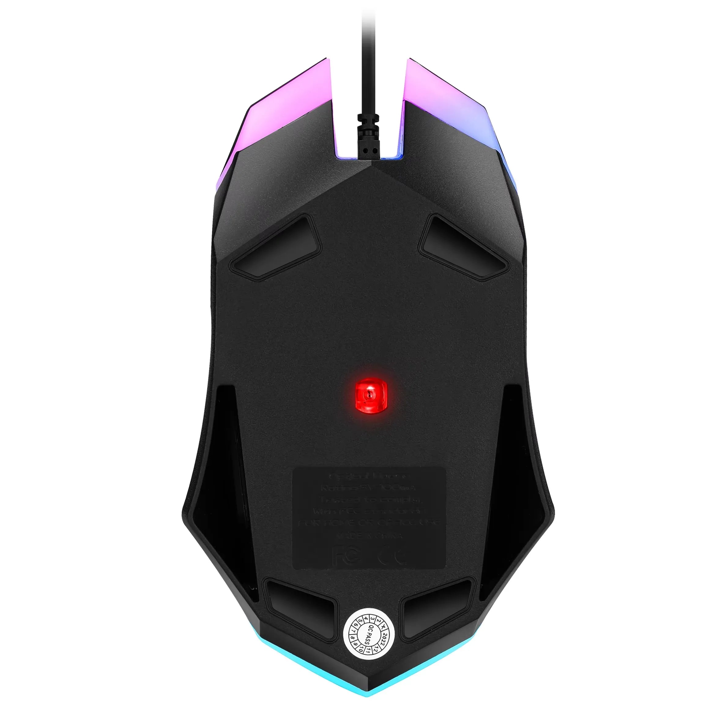 F1 Wired Gaming and Office Mouse, 3-Key Peripheral with Colorful Lighting for Microsoft Windows and Apple iOS