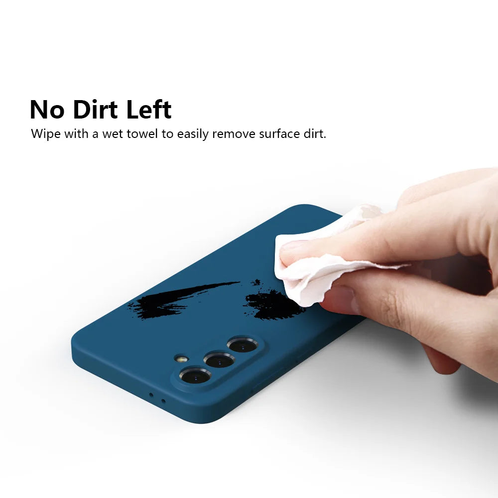 For Samsung Galaxy A56 A36 A16 A55 A35 A15 A54 A34 S25 S24 S23 Soft Liquid Silicone Case Ultra Thin Shockproof Back Cover for Phone