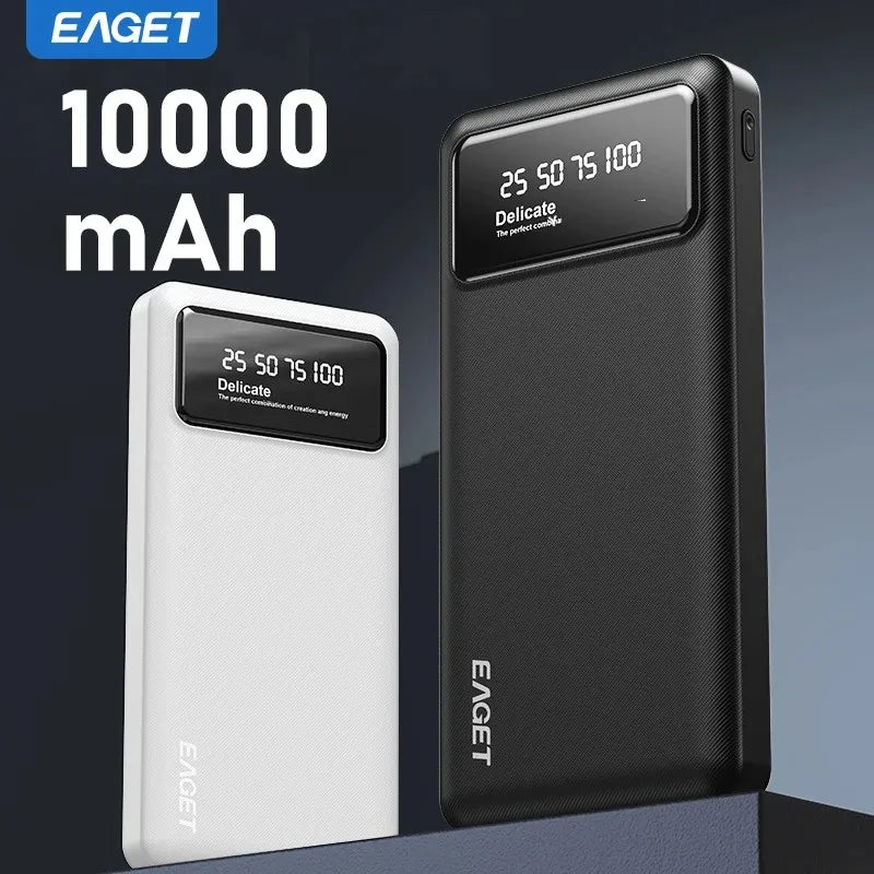 Eaget 10000mAh Power Bank 12W Fast Charging Portable Battery Charger for iPhone 16 Pro 15 14 13 Xiaomi Switch Samsung