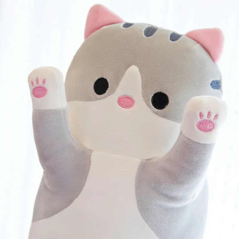 50/70/90/110/130cm Fun Cheerful Cute Soft Long Cat Plush Toy Pause Office Nap Pillow Bed Sleeping Home Decor Doll for Kids Girl Gift