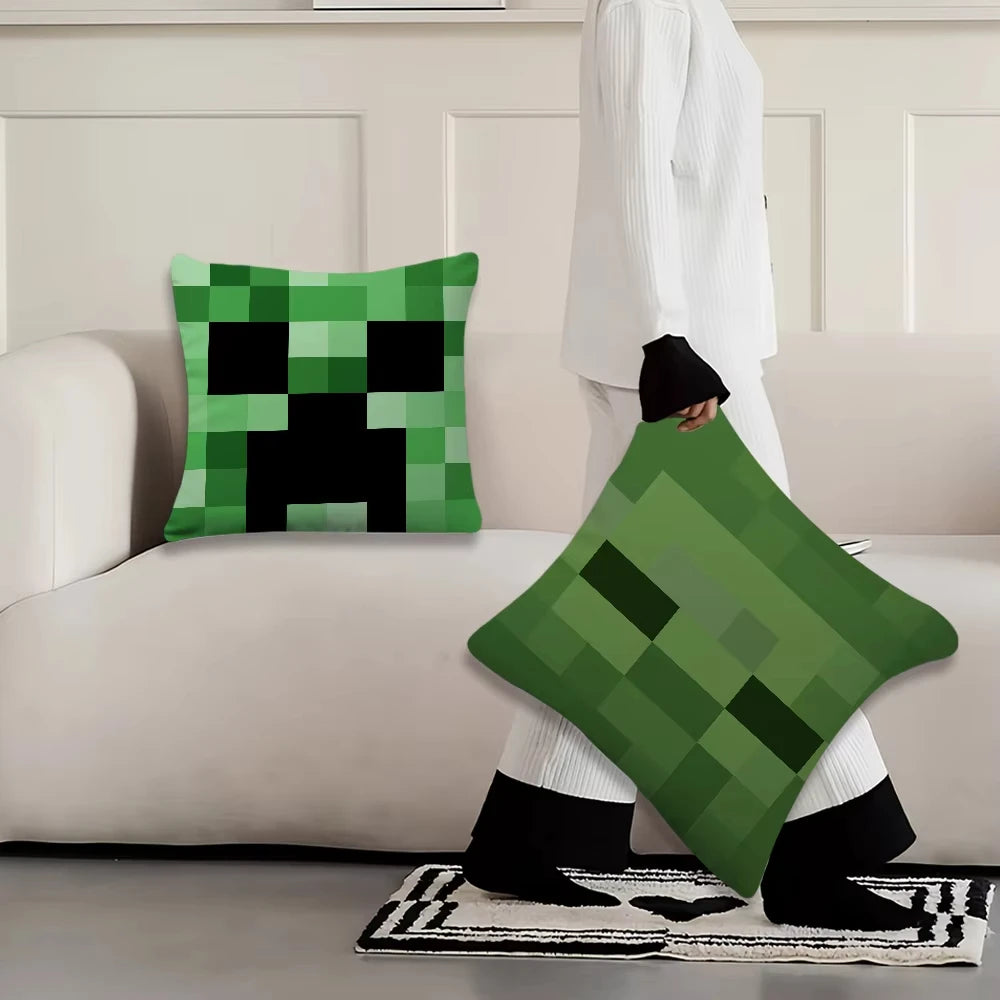 W-WWE Pillow Cover for Living Room, Double-Sided Print, Suitable for Home, Square Pillow, Bedroom and Living Room Decoration, Gift