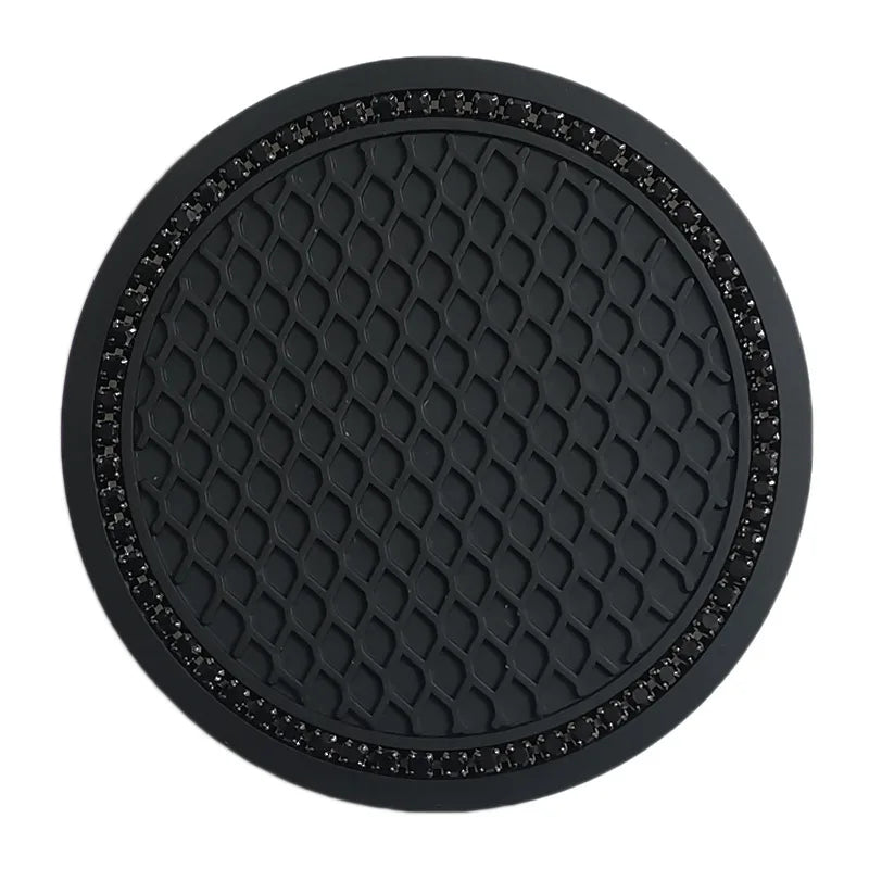 Car Water Cup Holders, Rhinestone Non-Slip Rubber Mat for Bottle Holders, Coasters, Non-Slip Cup Holders for Car Interior