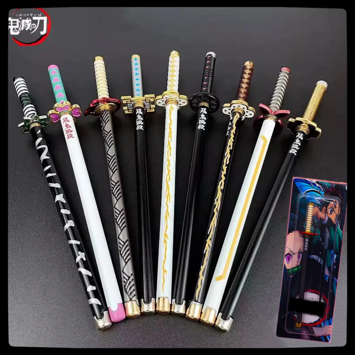 Bolígrafo de Demon Slayer, Bolígrafo de Animación, Bolígrafo de Gel con Diseño de Mariposa Ninja, Muichiro, Tanjiro, Zenitsu, Papelería