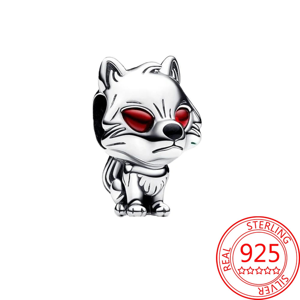 Tema del juego Plata de Ley 925 dragón volador, huevo, trono, luz nocturna, corazón, hielo, fuego, cabeza de lobo y flor mágica, dije de monstruo - CR mark