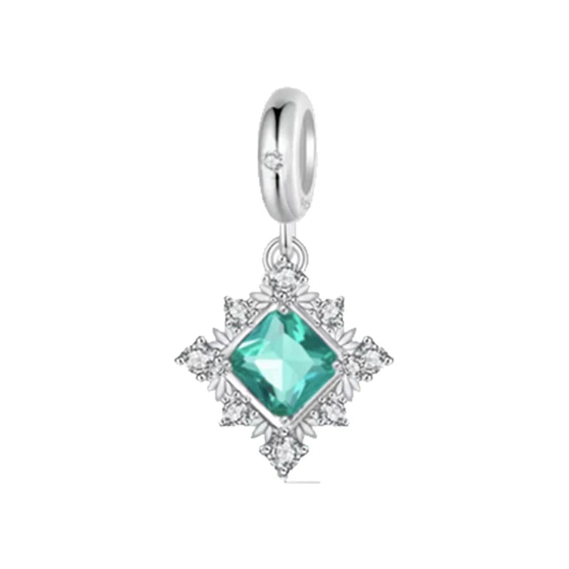 Colgante de plata de ley 925 con diseño de flor, árbol y manzana, cuentas finas DIY, compatible con pulseras de abalorios originales, joyería para mujer Diy - CR mark