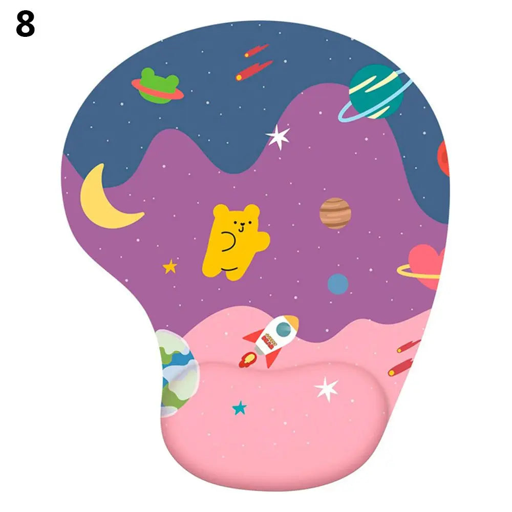 Alfombrilla de silicona para ratón con reposamuñecas, ergonómica, antideslizante, para juegos, escritorio, PC, ordenador portátil