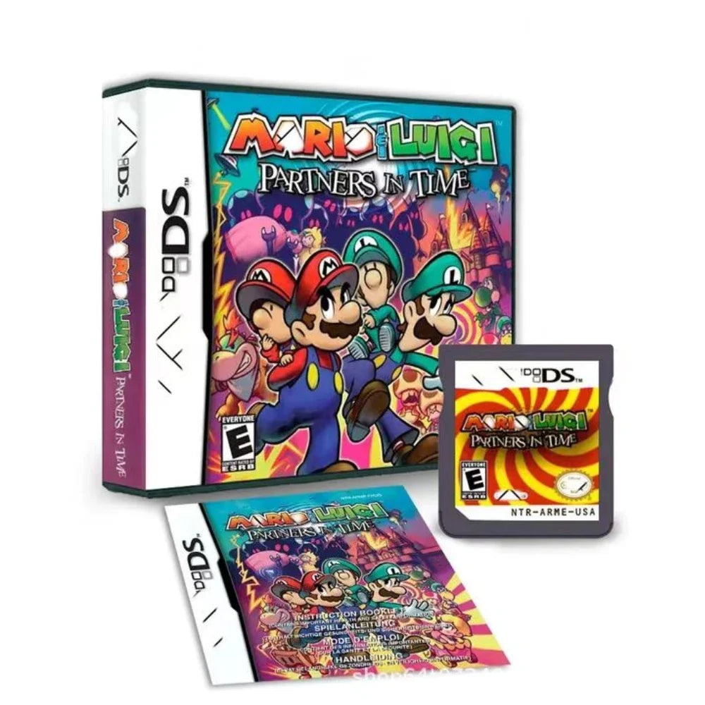 Tarjeta de juego DS NDS Mario vs. Donkey Kong 2Mario y Luigi Bowsers Inside Story Versión de EE. UU. (versión de tarjeta R4) para NDSL 2DS 3DS