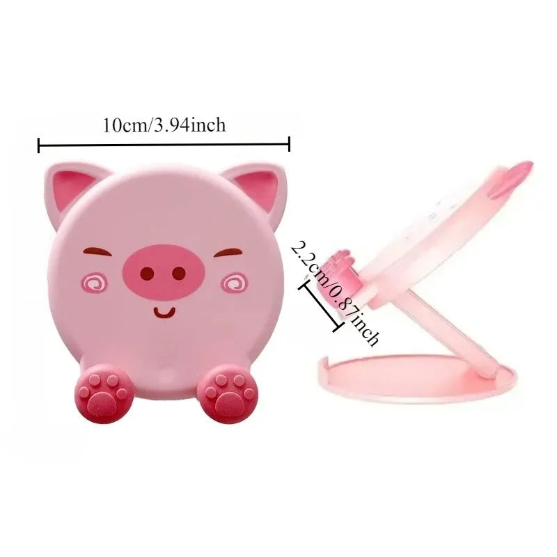 Soporte para teléfono móvil de dibujos animados, soporte plegable de elevación, soporte plano Universal multifuncional para escritorio, soporte para teléfono, 1 ud.