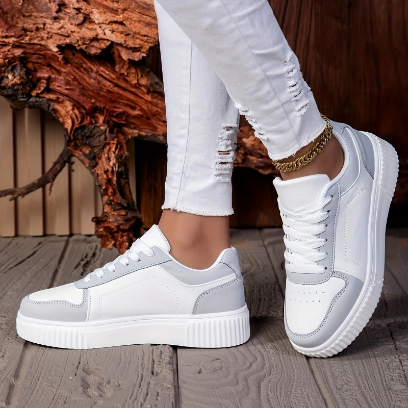 MAEDEF women's shoes, men's casual vulcanized shoes, women's lace-up sneakers, comfortable and lightweight non-slip unisex athletic shoes