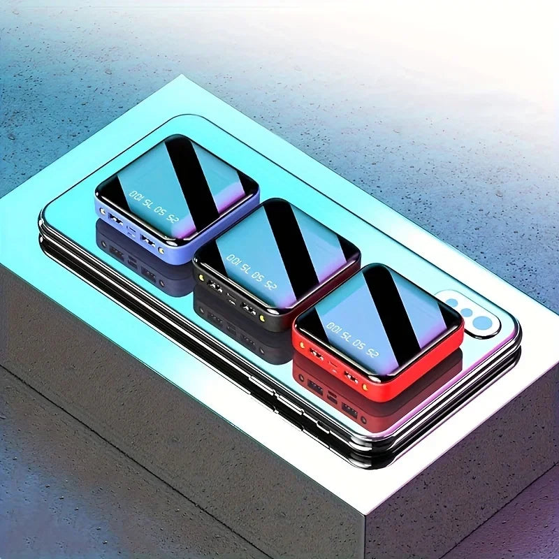 Mini banco de energía de 30000mAh, carga rápida, Banco de energía portátil de gran capacidad, Cable 4 en 1 para Xiaomi, iPhone, Samsung, Huawei 2025, nuevo