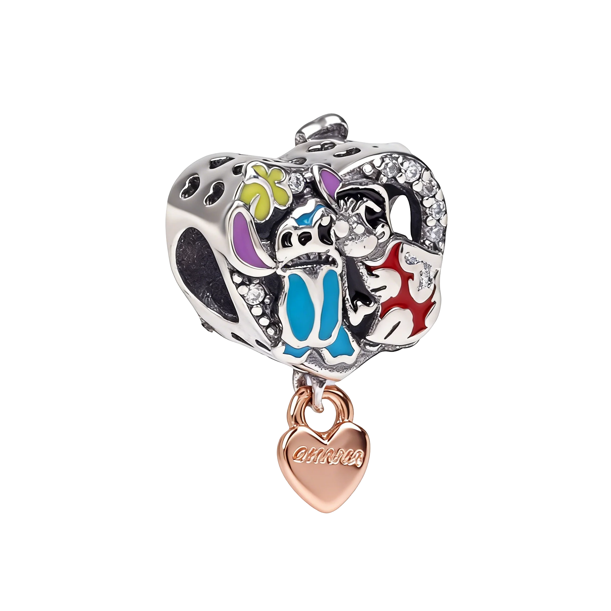 New Disney Stitch Charm Pendant, Winnie the Pooh, Toy Story, Marvel, ST Upside Down, Compatible with Bracelets and Necklaces, for DIY Jewelry, Gift for Women
