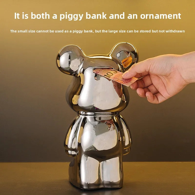 Violent bear for living room, TV stand, high-end luxury light, ceramic wine cabinet decoration, home decor, new house