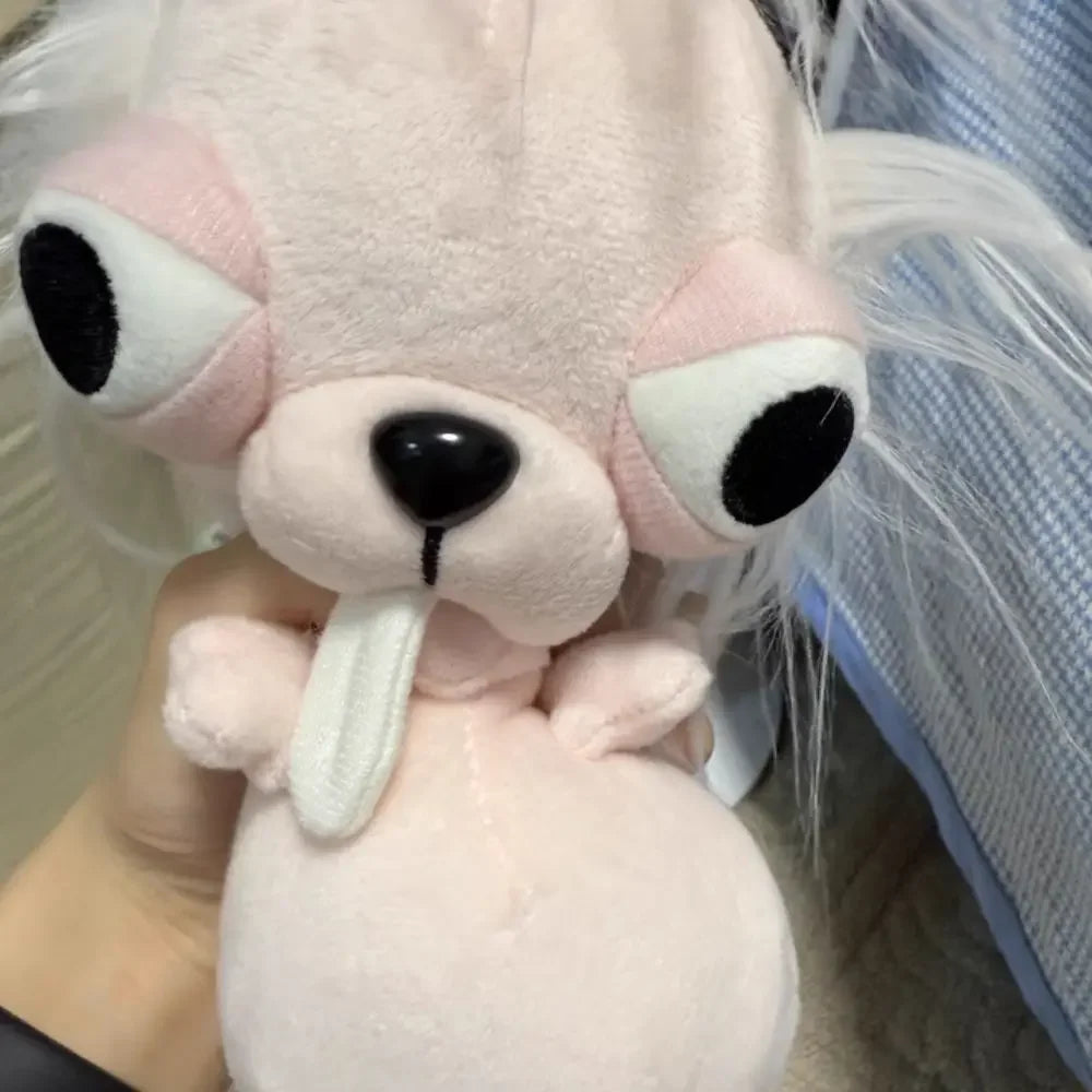 Funny Chihuahua Plush Toy Keychain Pendant Puppy Pet Stuffed Chihuahua Doll Weird Cute Realistic Plush Chihuahua Friend Gift