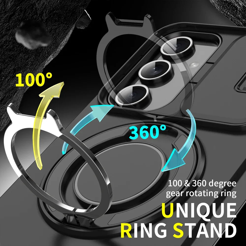 Case for Samsung Galaxy S26 S25 S24 S23 S22 S21 Ultra Plus S25 Edge S25FE S24FE, Sliding Camera Protection, Magnetic Stand, Armor Case