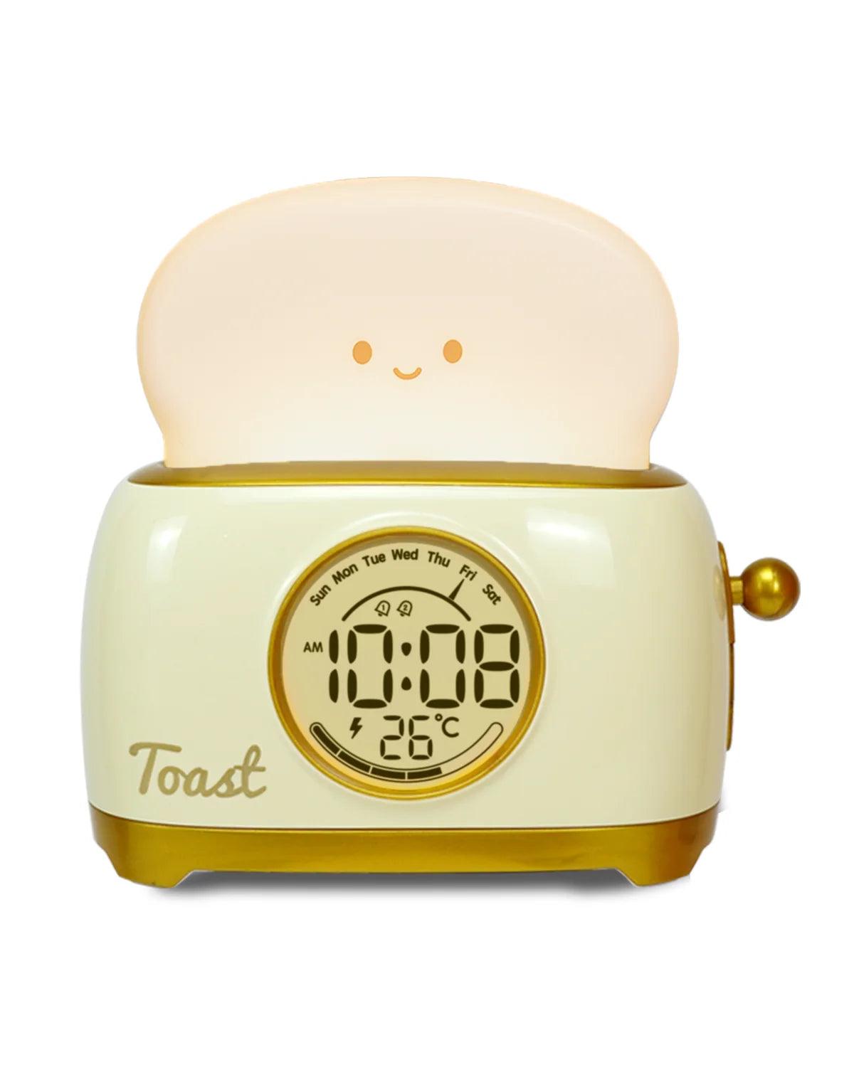 Reloj despertador para niños, luz LED nocturna, Reloj Digital, entrenador de sueño para niños, para el hogar, dormitorio, mesita de noche, bonito Reloj con pantalla de temperatura