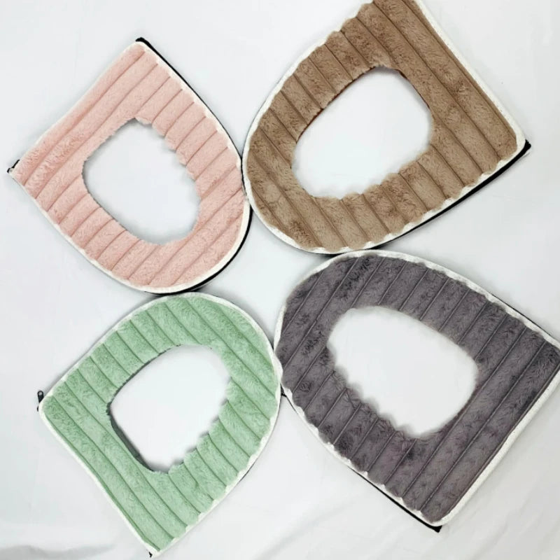 Funda para asiento de inodoro con calefacción USB, alfombrilla Universal suave para inodoro, taburete lavable para el hogar, fundas para cojines de baño, accesorios