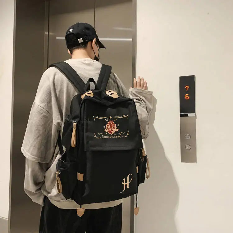 Mochila de Harry Potter, bonito y elegante diseño de dibujos animados, bolso de hombro personalizado de gran capacidad, regalo de cumpleaños para un amigo