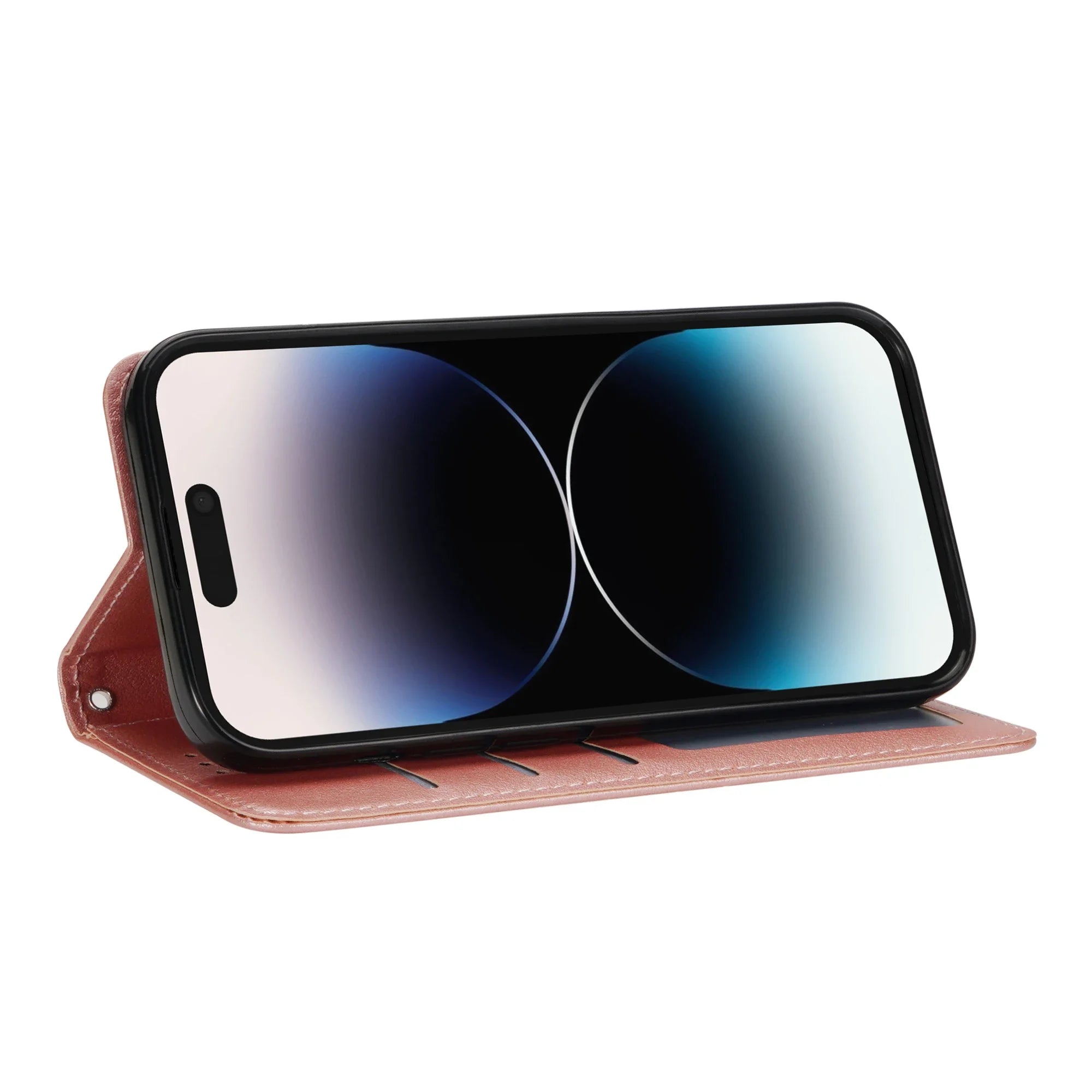 Leather Protective Case for iPhone 15 14 13 12 Mini 11 Pro Max X XR XS Max 7 8 6 6s Plus SE 2020 2022, Flip Wallet Case with Stand