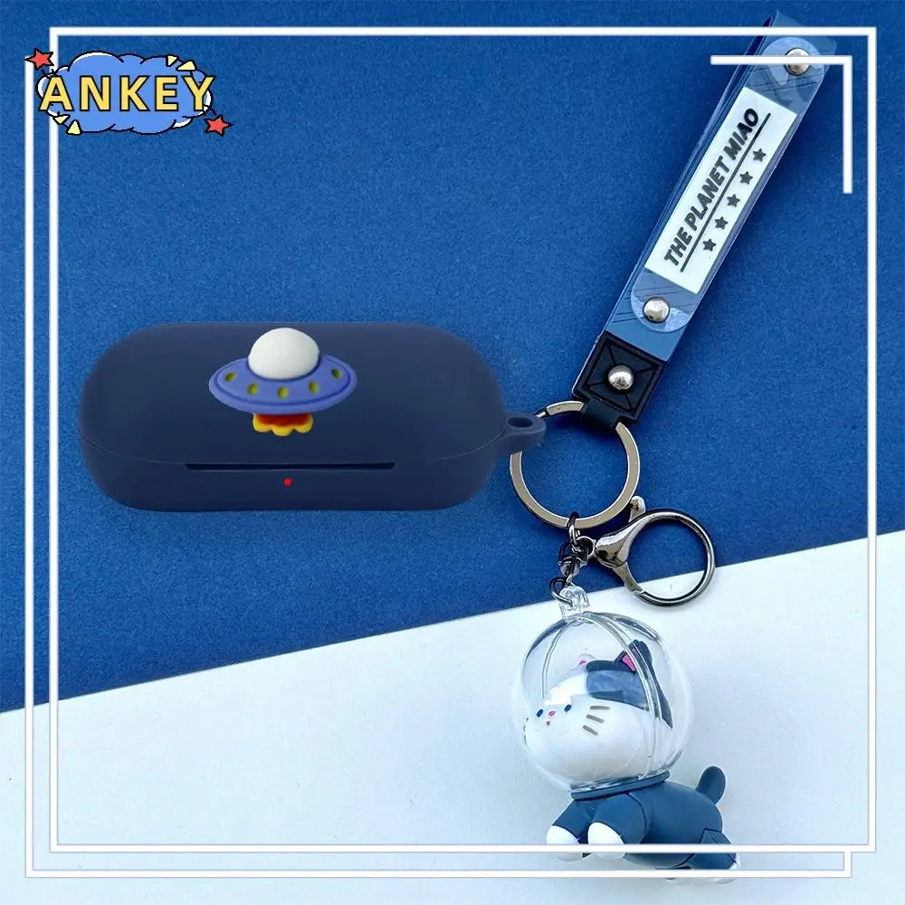 Silicone case for OPPO Enco Buds2 Pro, cute panda earphone case, soft protective cover, leather with pendant