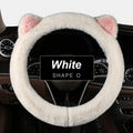 Car Steering Wheel Protector, Universal, Non-Slip, Plush Cat Ears, Warm Steering Wheel Cover, 38cm, Cute Pink Shape OD