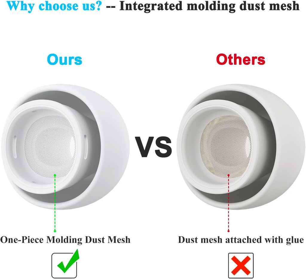 KUTOU 4 pares de almohadillas de silicona líquida para Airpods Pro 1 2 almohadillas de reducción de ruido tapones para los oídos en caja viene con lápiz de limpieza