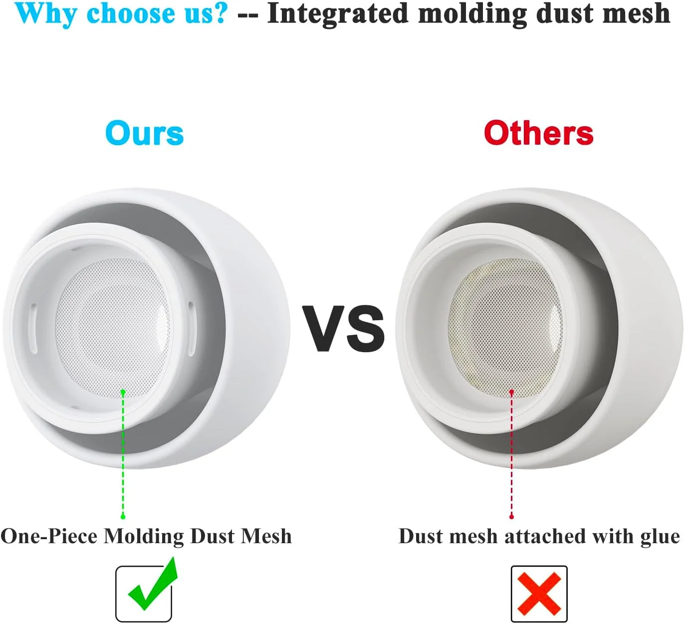 KUTOU 4 Pairs of Liquid Silicone Ear Tips for AirPods Pro 1 &amp; 2 Noise Reduction Earplugs in Box with Cleaning Pen