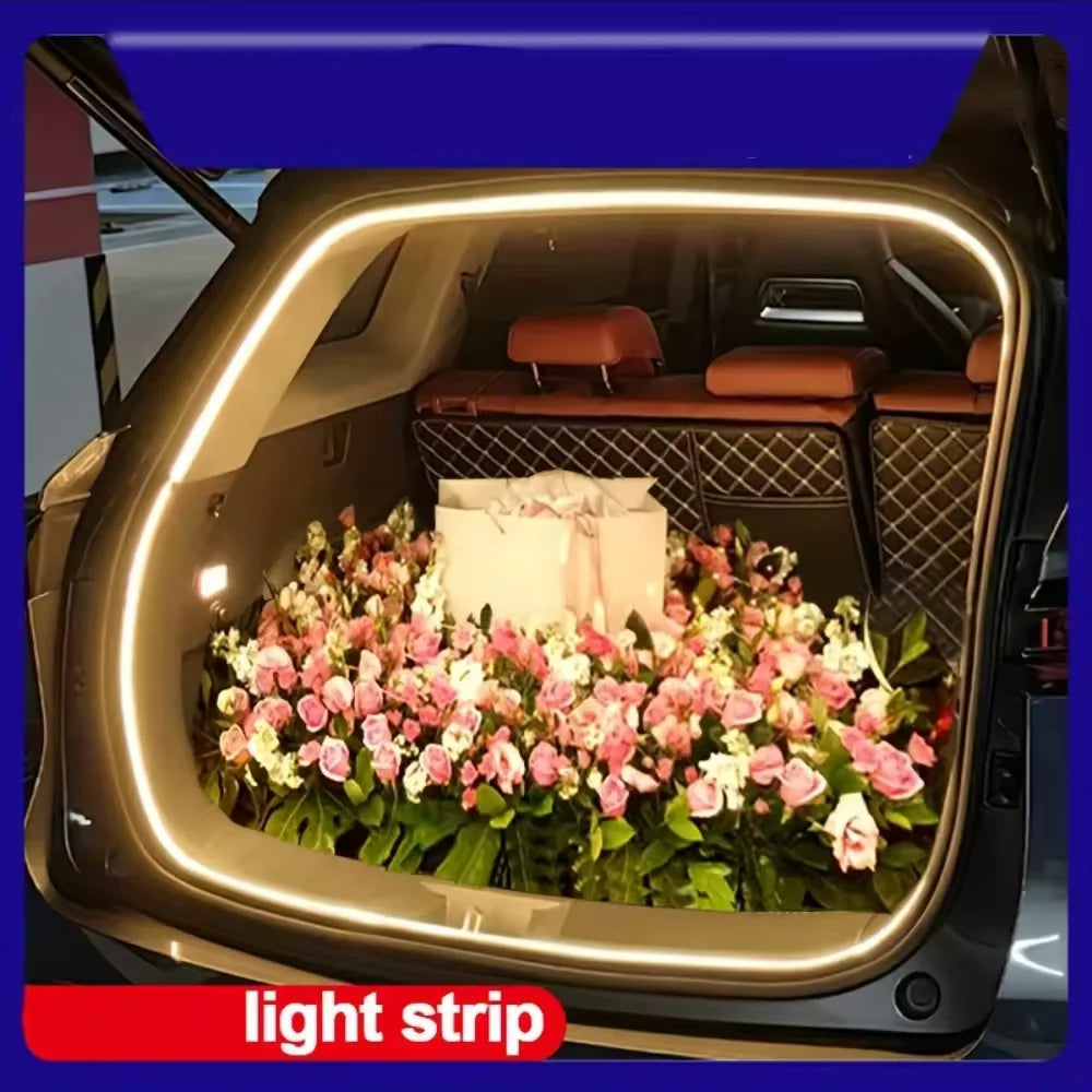 High Brightness Car Trunk Lighting, Ambient Light, Interior Decoration, LED Wiring, Free Automatic Detection, 2/4M Tailgate Light Strip
