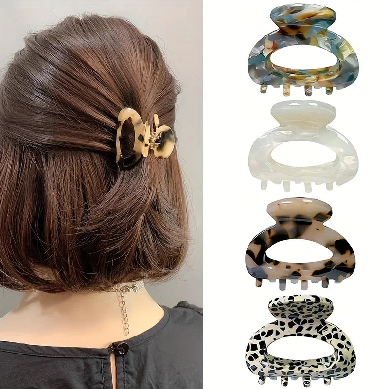 Pinza para el pelo ovalada pequeña y dulce para mujer, accesorios para el cabello con agarre seguro, coletas, pinzas para el cabello bonitas, estilo sofisticado - CR mark