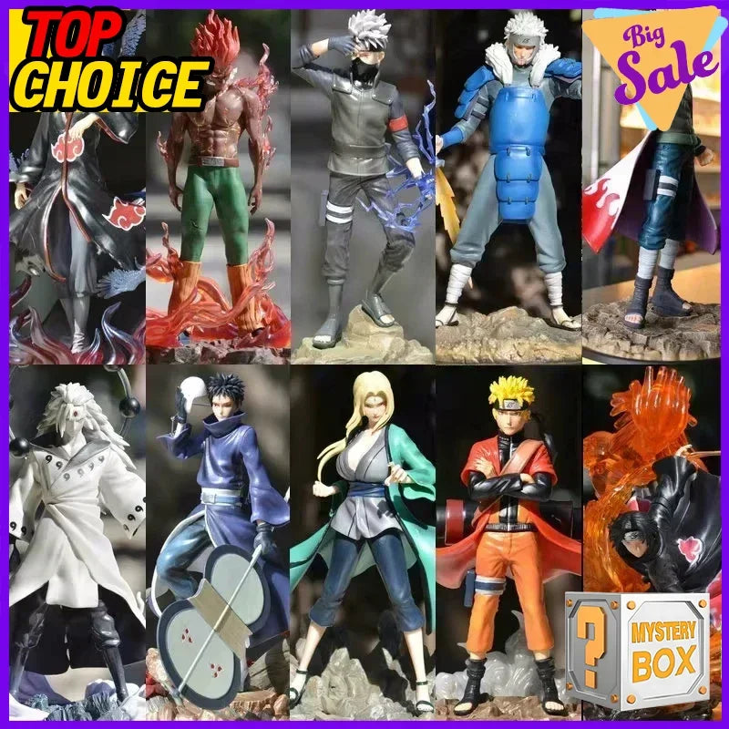 Caja ciega de figura de Anime Naruto, colección de caja misteriosa de 12 Uds., personaje aleatorio Uzumaki Naruto Sasuke Kakashi, regalo de figura de acción - CR mark