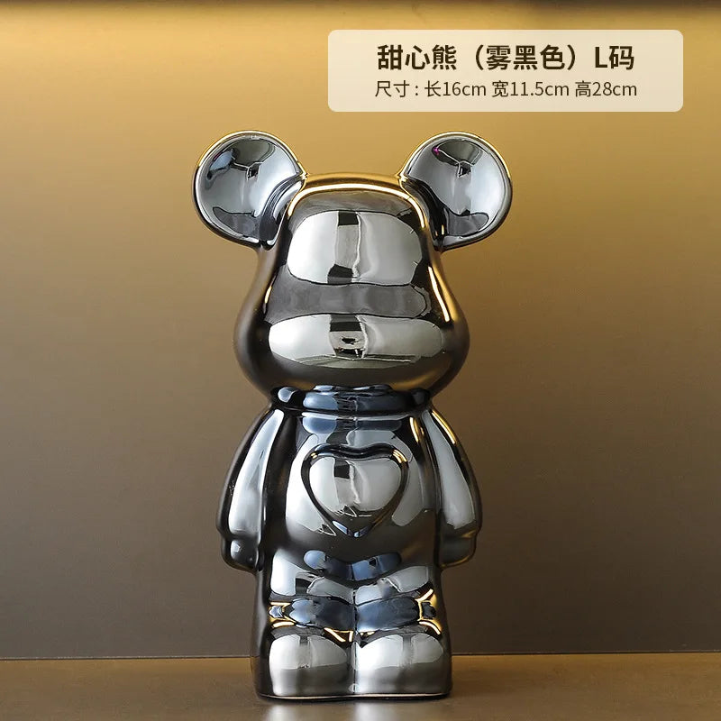 Violent bear for living room, TV stand, high-end luxury light, ceramic wine cabinet decoration, home decor, new house