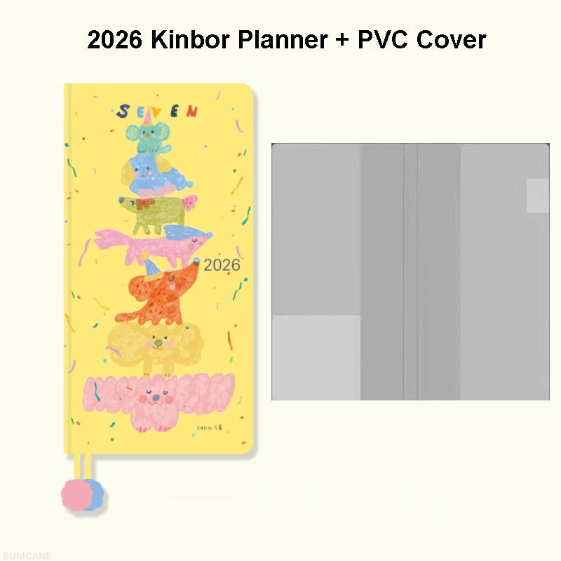 Kinbor 2026 Pocket Weekly Planner Notebook Limited Edition Weekly Diary Notebook Monthly Yearly Planning Book Travel Record