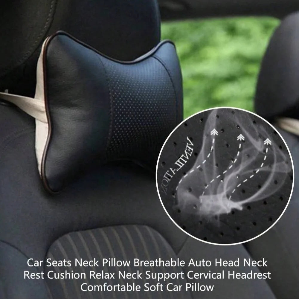 Reposacabezas para asiento de automóvil con malla transpirable, seguridad para automóvil, reposacabezas y cuello, almohada relajante, cojín, protector para automóvil - CR mark