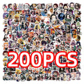 100/200 Uds. Pegatinas de dibujos animados de Anime Demon Slayer para maleta para portátil monopatín guitarra teléfono pegatina de dibujos animados juguetes de regalo para niños
