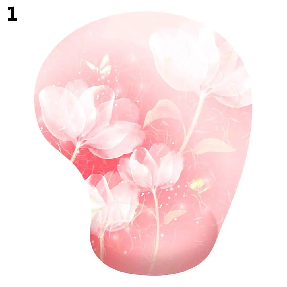 Silicone mouse pad with wrist rest, ergonomic, non-slip, for gaming, desktop, PC, laptop