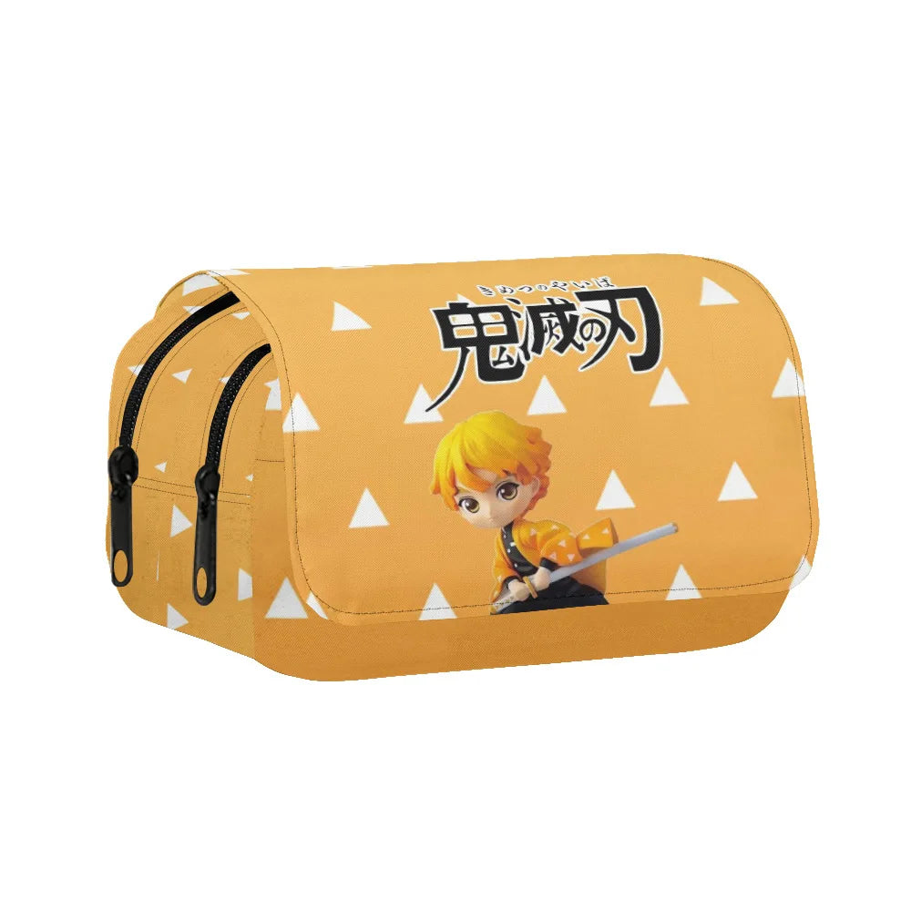 Conjunto de mochila Demon Slayer de Anime, bolsa de almuerzo, estuche para lápices, suministros escolares de gran capacidad, estudiantes de primaria, Tanjirou Nezuko - CR mark