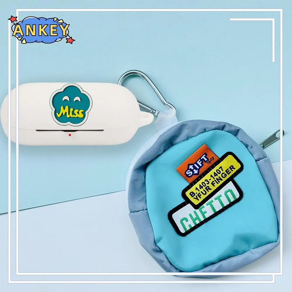 Silicone case for OPPO Enco Buds2 Pro, cute panda earphone case, soft protective cover, leather with pendant