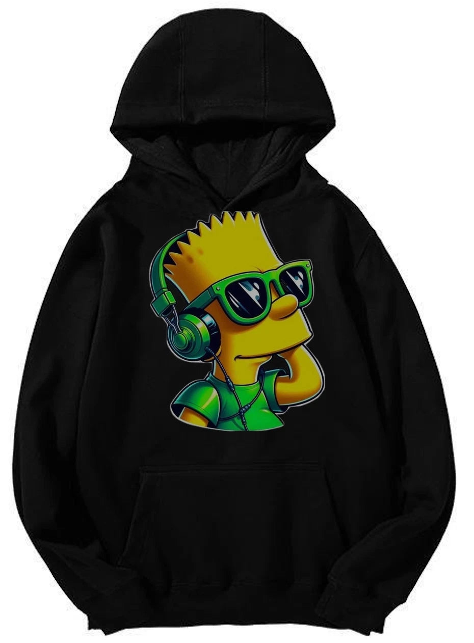 Otoño e Invierno para hombres The Simpsons Sudadera con capucha de lana divertida y fresca Unisex de moda estilo callejero Jersey suelto moda de gran tamaño