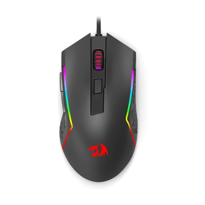 Redragon M616 RGB Gaming Mouse, 10000 DPI Wired Optical Mouse with 6 Programmable Buttons, 8 Backlit Modes, and Software Compatible with DIY Keycaps
