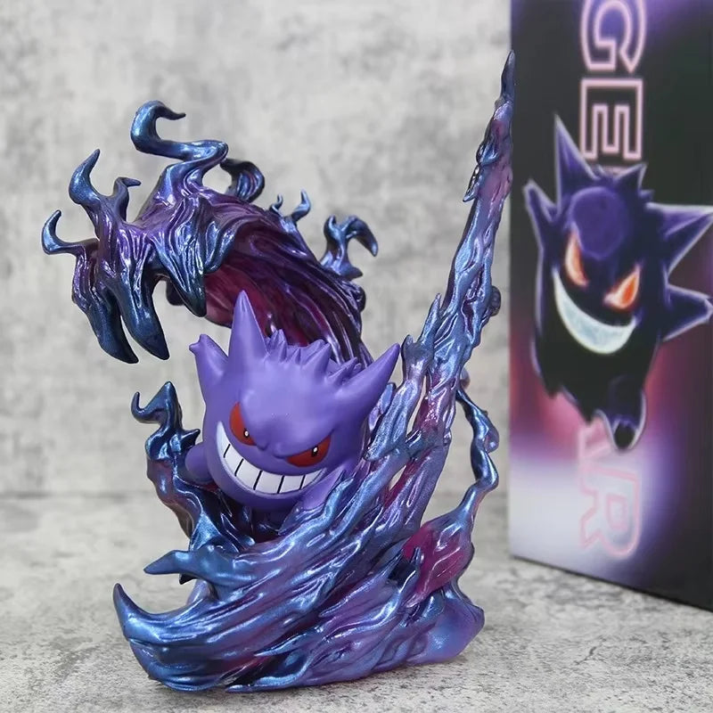 Figura de Pokémon Gengar de 18cm, estatua coleccionable de modelo de acción de Anime para exhibición, regalo de cumpleaños de Navidad y Halloween - CR mark