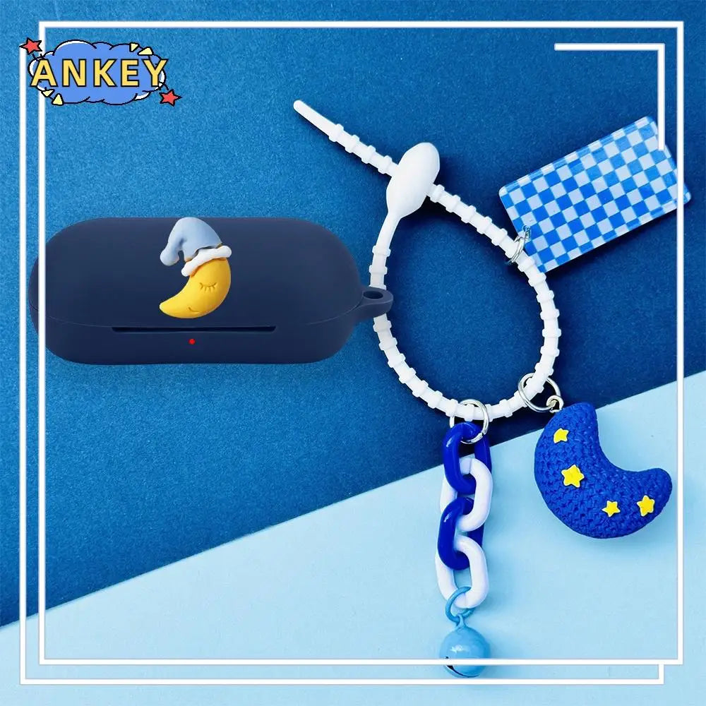 Silicone case for OPPO Enco Buds2 Pro, cute panda earphone case, soft protective cover, leather with pendant