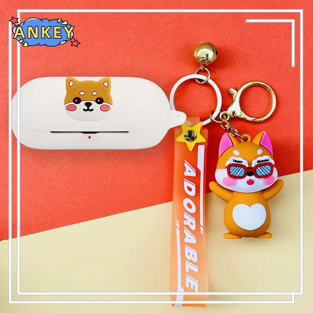 Silicone case for OPPO Enco Buds2 Pro, cute panda earphone case, soft protective cover, leather with pendant